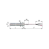 ДТС094-Pt100.В3.160/6м L=160мм d=6мм lкаб=6м УТ000015124